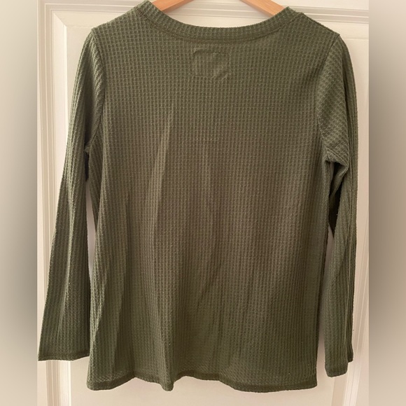 Jackson Rowe Olive Green Waffle Top - Picture 4 of 5